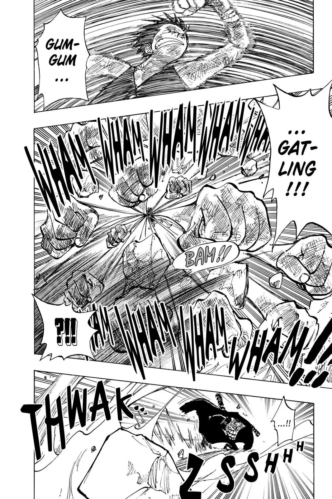 monkey.d luffy fight scene chapter 206